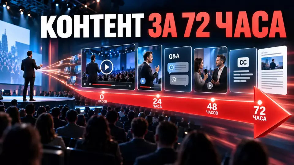 Контент после конференции в 2026: план выпуска за 72 часа