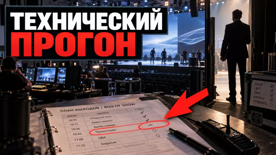 Техническая репетиция мероприятия в 2026: план прогона
