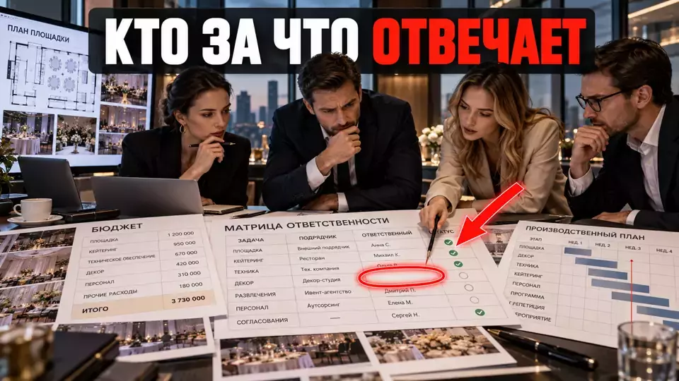 Матрица ответственности мероприятия: кто за что отвечает